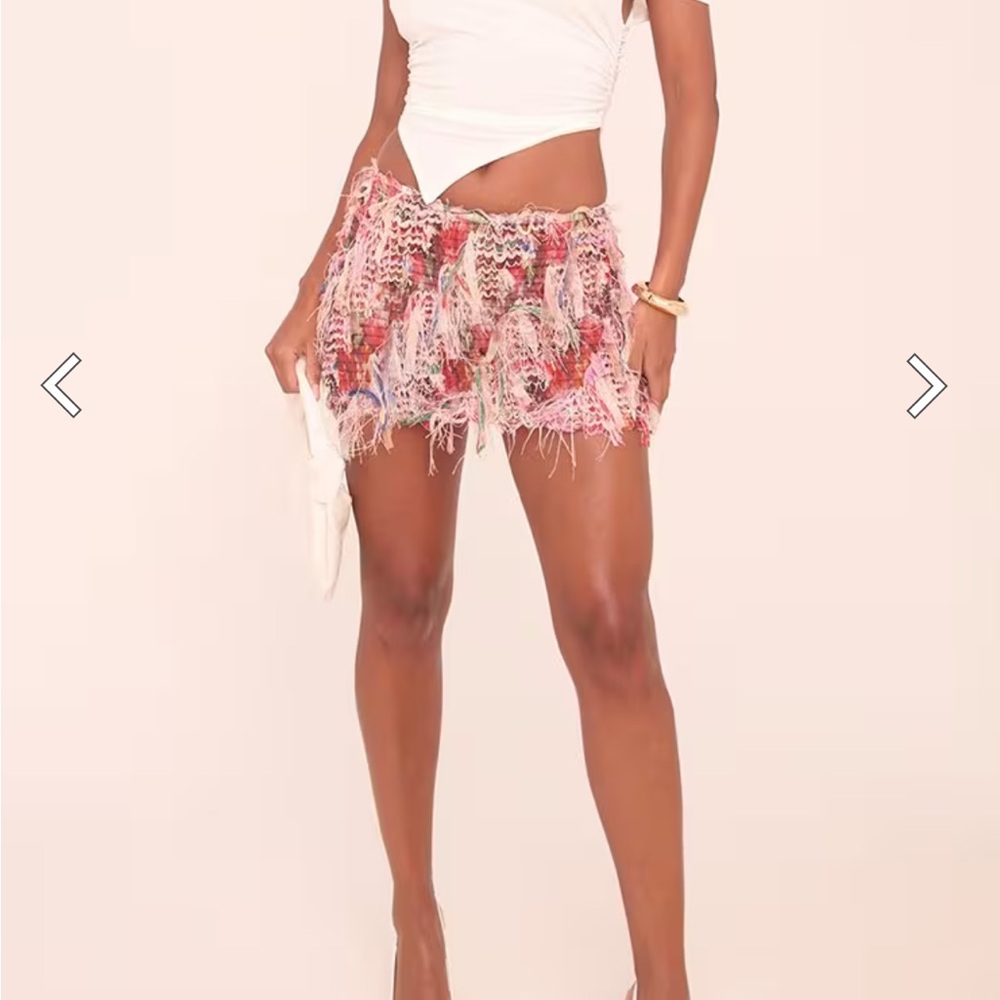 Ego Shoes Multi Texture Mini Skirt